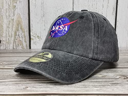 Embroidered Baseball Caps for Men and Women - color: Nasa (Washed Black)