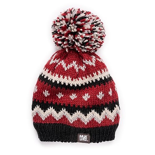 MUK LUKS Women's Cuff Beanie - color: Candy Apple