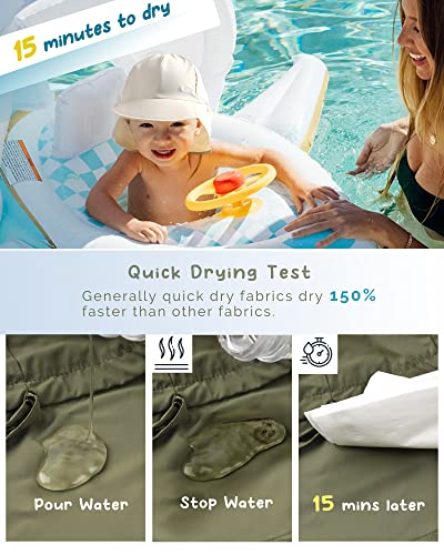 FURTALK Baby Sun Hat with Neck Flap UPF 50+ Toddler Quick Dry Swim Hat - color: Beige, size: 2-4T