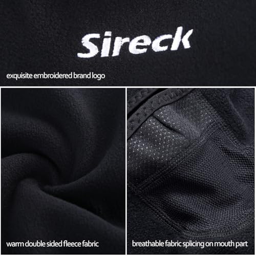 Sireck Cold Weather Balaclava Ski Mask for Men Women, Windproof Fleece Thermal Full Face Mask Winter Gear Neck Warmer for Skiing Motorcycle Hunting Cycling(Black- Classic)