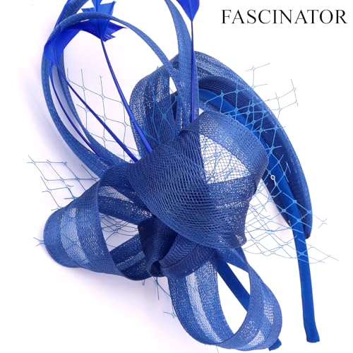 Fascinators Hats for Women, Fascinator Headband Tea Party Hat - color: Blue