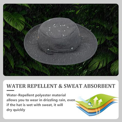 Palmyth Head Net Hat, Sun Hat Safari Hat - color: Charcoal