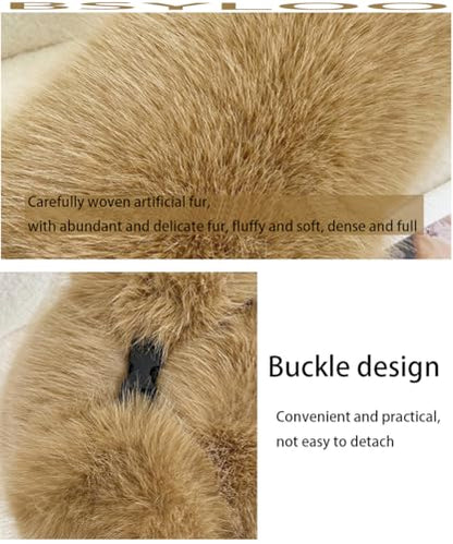 Women's Fluffy Trapper Hat, Long Pile Faux Fur Ushanka hat with Buckle, Luxurious Mink-Style Winter Warm Hat - color: Red