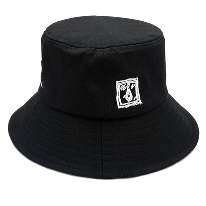 Bucket Hat Unisex Simple Caps Hip Hop Gorros Men Women Cap Beach Fishing Sunhat - color: Black1
