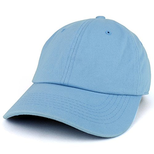 Trendy Apparel Shop Plain Unstructured Relaxed Style Dad Hat - color: Sky