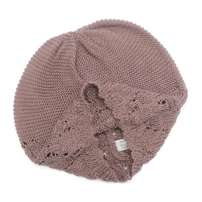 ZLYC Crochet Slouchy Beanie for Women Soft Lightweight Skull Cap - color: Solid Purple