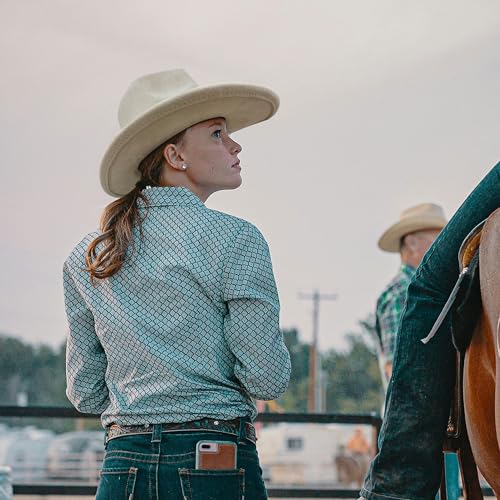 Suede Cowboy Hat for Women & Men Classic Western Hats - color: Beige