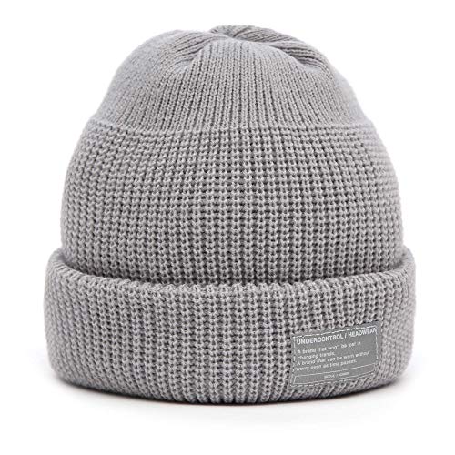 UNDERCONTROL Winter Trawler Fisherman Beanie Men Women Unisex Stylish Plain Docker Skull Hat Roll up Watch Cap Color Pack - color: Reflect Grey