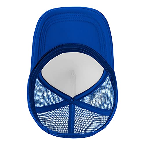 Mens Twisted Trucker Hat Mesh Snapback Adjustable Baseball Cap - color: Blue