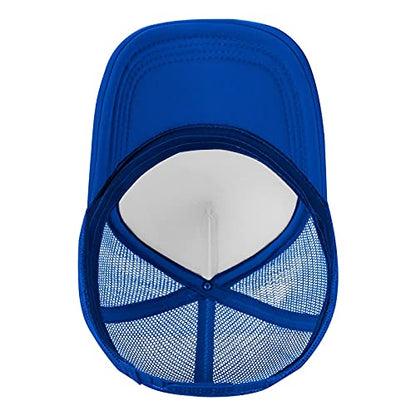Mens Twisted Trucker Hat Mesh Snapback Adjustable Baseball Cap - color: Blue