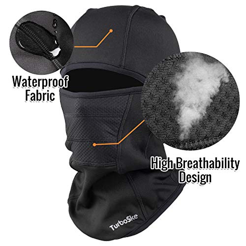 Ski Mask,Balaclava Mask,Wind Water Resistant for Cold Weather - color: Black