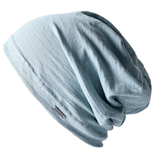 CHARM Cotton Summer Beanie for Men & Women - color: Light Blue