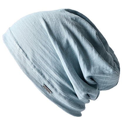 CHARM Cotton Summer Beanie for Men & Women - color: Light Blue