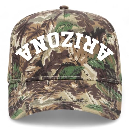 Arizona Upside Down Reversed Vintage Trucker Hat | AZ | Premium Adjustable Snapback Baseball Hat for Men & Women - color: Camo