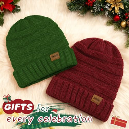 ZOORON Womens Winter Hat Slouchy Beanies for Women Cable Knit Beanie Hats - color: 1pack- Green