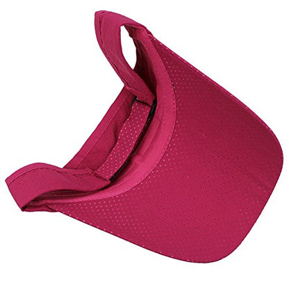 Mens Summer Quick-Dry Run Long Brim Empty Top Baseball Tennis Sun Hat Cap Visor - color: Rose