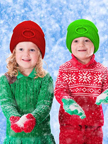 Janmercy 6 Pcs Kid Ski Mask 3 Hole Balaclava Knit Full Face Mask