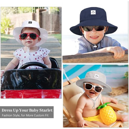 Baby Toddler Sun Hat,Kids Summer UPF 50+ Foldable Beach Bucket Hat for Boys Girls Children - color: Army Green, size: 2-4T