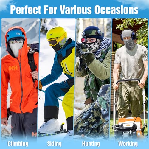 Fivali 6 Pack Balaclava Face Ski Mask: Windproof Breathable Full Head Cover - color: Multicolor Camo 6pack