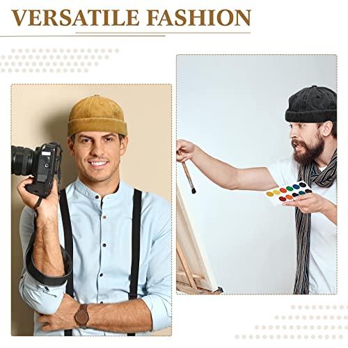 Janmercy 8 Pcs Brimless Hats for Men Adjustable Skullcap Docker Hat Buckle Beanie Cap Wash Cotton No Brim Hats for Men Women - color: Bright Color