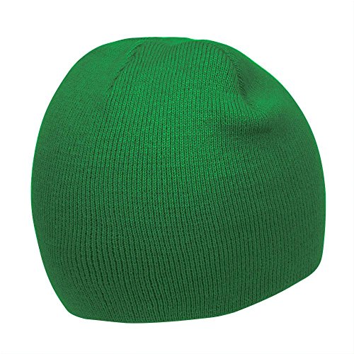 TOP HEADWEAR Cuffless Beanie for Men Women, Unisex Short Beanies Skull Cap - color: Kelly Green