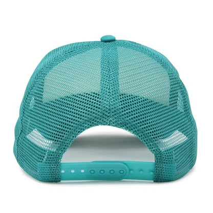 DALIX Two Tone Trucker Hat Summer Mesh Cap with Adjustable Snapback Strap - color: Teal White, size: One Size