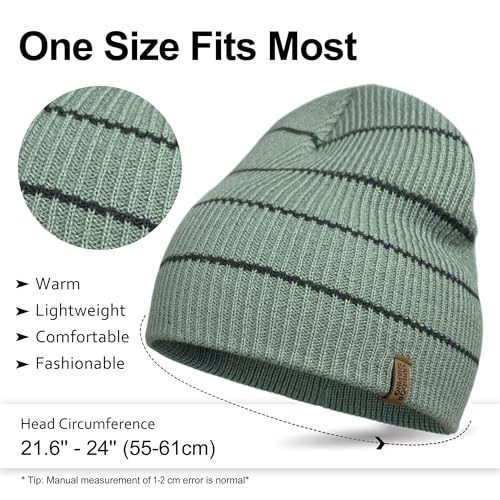 OUTDOOR SHAPING Unisex Knit Beanie Hat - Warm Durable Soft Skull Cap for Men & Women - color: Combo D