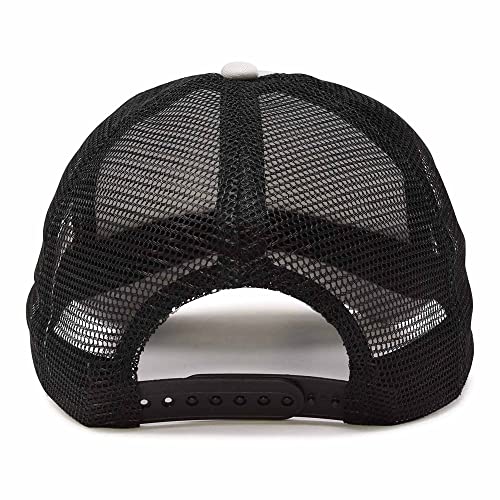 DALIX Two Tone Trucker Hat Summer Mesh Cap with Adjustable Snapback Strap - color: Black-gray, size: One Size