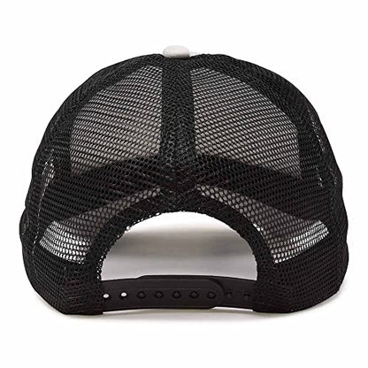 DALIX Two Tone Trucker Hat Summer Mesh Cap with Adjustable Snapback Strap - color: Black-gray, size: One Size