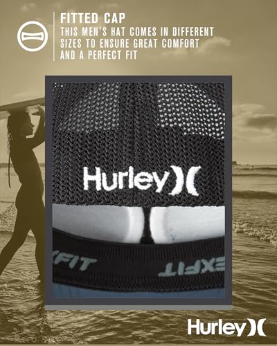 Hurley Mens Baseball Cap Laguna Icon Trucker Hat, Curved Brim - color: Navy, size: Large-X-Large