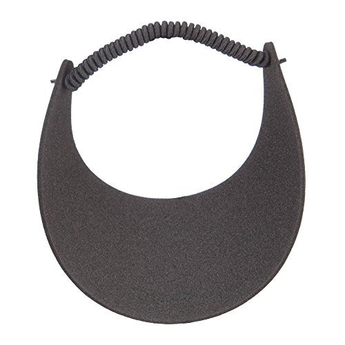 Fabric Foam Sun String Visor - color: Black