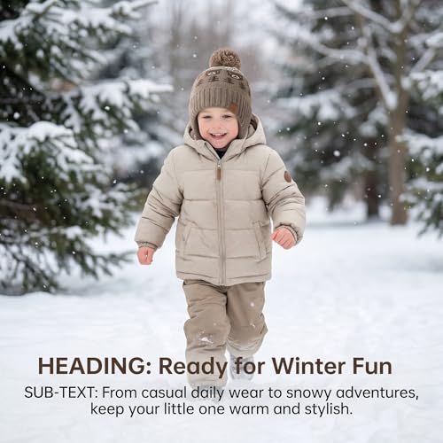 Moon Kitty Baby Boys Hats Toddler Beanies for Boys Winter Fleece Winter Hat Boys - color: Khaki Bear, size: 3-5T