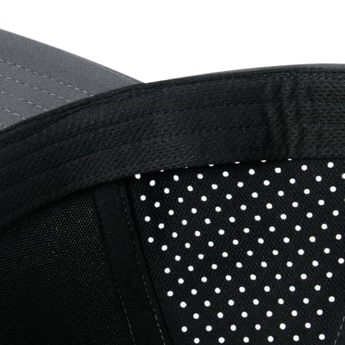 BOTVELA Men Adjustable Snapback Laser Cut Mesh Baseball Cap - color: Dark Grey
