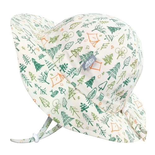 JAN & JUL 50+ UPF Cotton Sun Hat with Wide Brim for Toddler Girls - color: Camp Grove, size: 2-5T