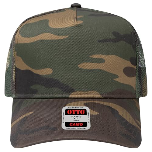 BROTHER TRUCKERS The World's Greatest Camouflage Patterned Trucker Hat Blanks - Wholesale Bulk Unisex Snapback Hats - color: Camo Structured Mesh