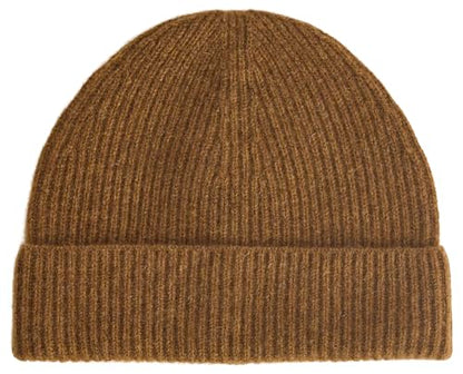 Everlane Unisex Adult Everlane The Cashmere Ribbed Beanie - color: Heathered Toffee