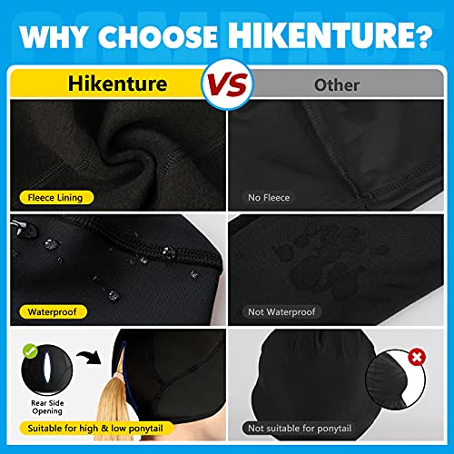 Hikenture Womens Skull Cap Helmet Liner with Ponytail Hole - color: Black