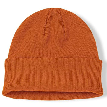 100% Cotton Beanie for Women Men Soft Knit Beanies Warm Winter Hat - color: Orange
