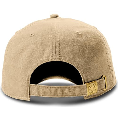 Timberland Soundview Baseball Cap for Boys 7-14, Cotton Canvas, Adjustable, Lightweight & Durable, One Size - color: Tan