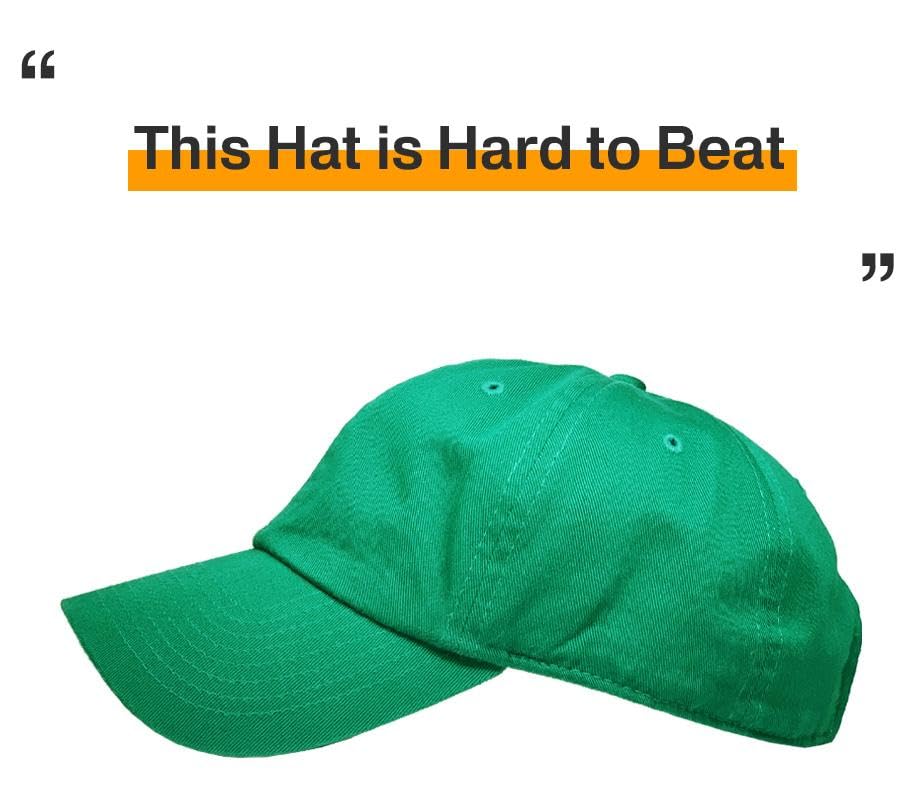 KBETHOS® Classic Washed Cotton Baseball Cap - color: Kelly Green