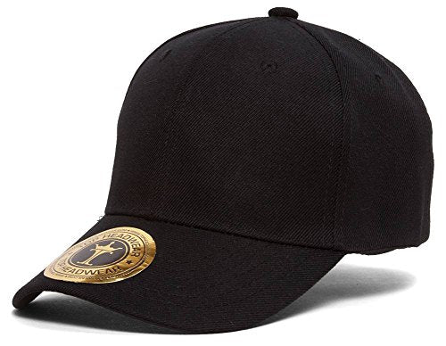 TOP HEADWEAR 12-Pack Adjustable Baseball Hat - color: Black