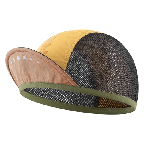 ROCKBROS Cycling Cap with Sun Visor Cooling Mesh Skull Cap Helmet Liner - color: Khaki