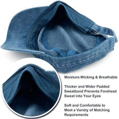 Loneshark Washed Cotton Military Hat Cadet Cap Army Flat Top Basic Everyday - color: Blue, size: Medium-Large
