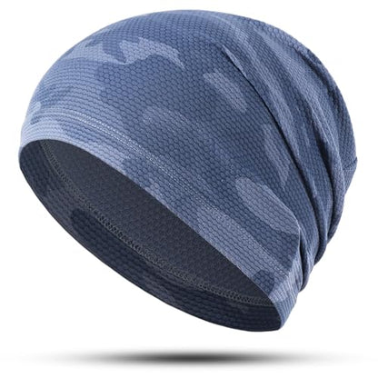 WTACTFUL Cooling Breathable Skull Cap Men Women, Sweat Wicking 1-2-4 Pack - color: 1 Piece - Camoblue