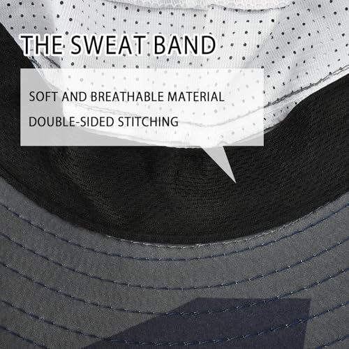ZOORON Sun Hats for Men Women with Neck Flap Fishing UPF 50+ UV Protection - color: Camo Dark Grey