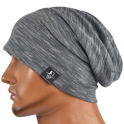 VECRY Men Slouch Hollow Beanie Thin Summer Cap Skullcap - color: Multi Grey1