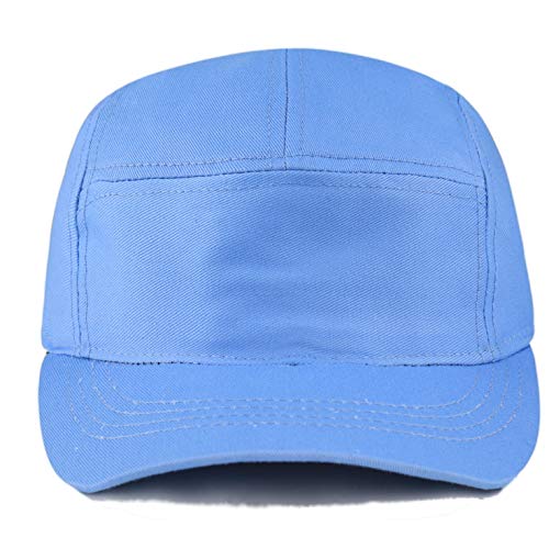 The Hat Depot Exclusive Made in USA Cotton 5 Panel Unstructured Outdoor Cap - color: Sky