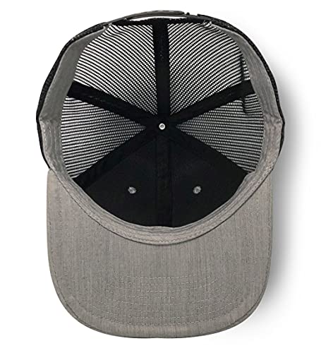L2K Classics Plain Trucker Mesh Cap Baseball Cap - Mens Hats Trucker Hats for Men - color: Heather/Black