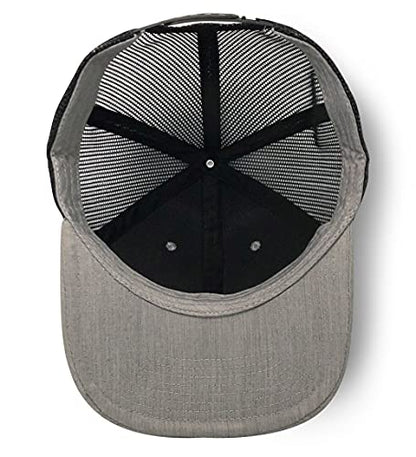 L2K Classics Plain Trucker Mesh Cap Baseball Cap - Mens Hats Trucker Hats for Men - color: Heather/Black