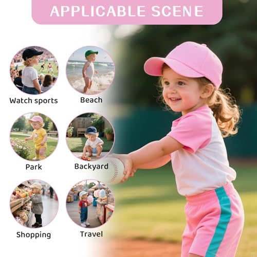 Durio Toddler Baseball Hat Cotton Baby Cap for Boys Girls 1-5T - color: Light Pink, size: 2-5T